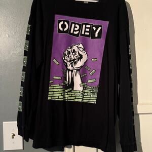 Obey mens long sleeve t